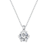 925 Silver 1CT Diamond Pendant Necklace for Women