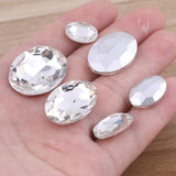 Crystal Pointback Glass Rhinestones 8x10mm-20x30mm