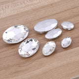 Crystal Pointback Glass Rhinestones 8x10mm-20x30mm