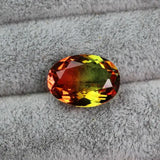 Bi-Colored Watermelon Tourmaline Mat Beads Stone 13X18mm