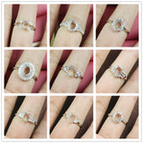 Adjustable Oval Silver 925 Ring Base for DIY Gemstone Jewelry