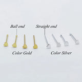 20pcs 925 Sterling Silver Heart Nose Stud Pin Nariz Jewelry