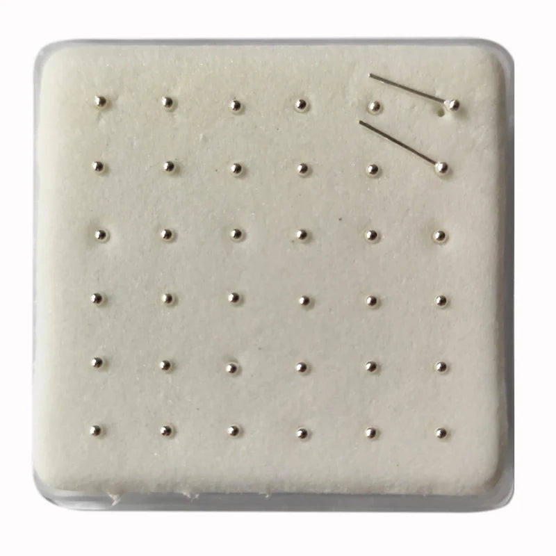36pcs 925 Sterling Silver 1.5mm Ball Nose Pin Bone Nostril Stud Piercing