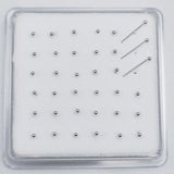 36pcs 925 Sterling Silver 1.5mm Ball Nose Pin Bone Nostril Stud Piercing