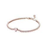 925 Sterling Silver Charm Seed Pearl Bracelet DIY Christmas Women's Jewelry