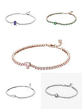 925 Sterling Silver Charm Seed Pearl Bracelet DIY Christmas Women's Jewelry