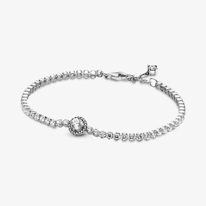 925 Sterling Silver Charm Seed Pearl Bracelet DIY Christmas Women's Jewelry