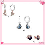 S925 Sterling Silver Love Clover Butterfly Earrings