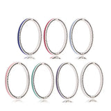 925 Sterling Silver Enamel Love Hollow Out Shining Buckle Bracelet