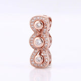 Micro Pave CZ Rhinestone DIY Women Strand Pearls Bracelet Necklace Spacers Bar