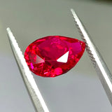 Dark Red Pear Shape Ruby Corundum Loose Gem Stone
