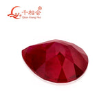 Dark Red Pear Shape Ruby Corundum Loose Gem Stone