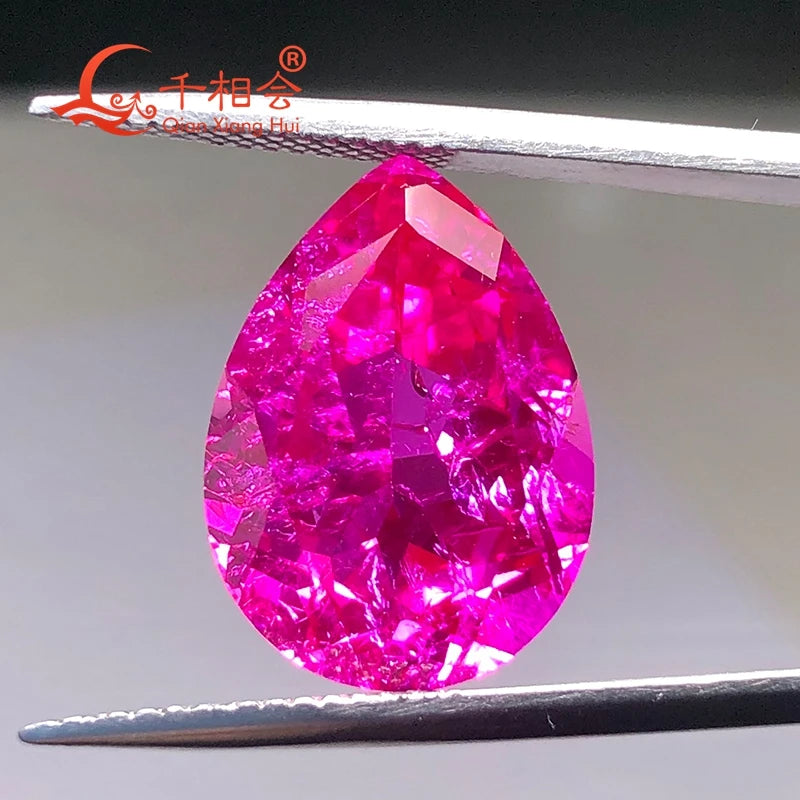 Dark Pink Pear Shape Ruby Loose Gemstone