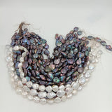 Baroque Shape Pearl Beads 12-17mm White