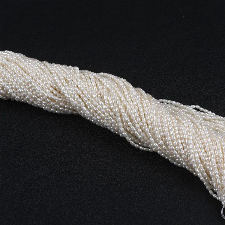 2.5-3mm Rice Shape Pearl Strands for Pearl Farming