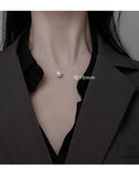 Sterling Silver 925 Pearl Necklace for Women
