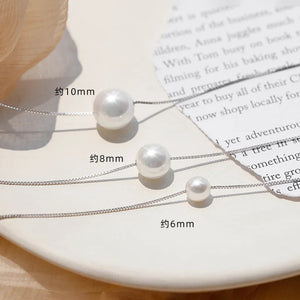 Sterling Silver 925 Pearl Necklace for Women