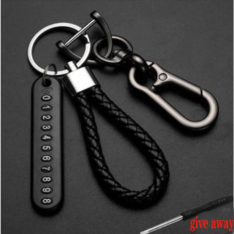 Husband Gift High Car Key Ring Anti-Lost Number Plate Pendant Keychain