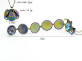 Reiki Pendulum Magic Photo Locket Pendant Necklace in Box