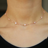CZ Flower Choker Necklace 925 Sterling Silver Bridal Jewelry