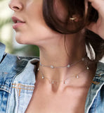 CZ Flower Choker Necklace 925 Sterling Silver Bridal Jewelry