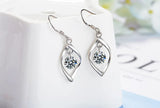 925 Silver Zirconia Twist Drop Earrings For Women S-E312