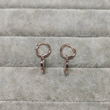925 Silver Stud Earrings w/ Natural Pearls Unusual Jewelry