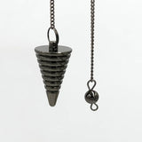 Reiki Pendulum Natural Stone Healing Pyramid Spiritual Pendulums Copper Charms