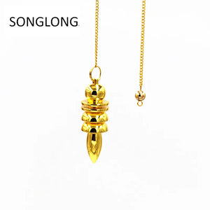 Natural Stone Pendulum Reiki Chakra Amulet Healing Meditation Necklace