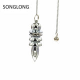 Natural Stone Pendulum Reiki Chakra Amulet Healing Meditation Necklace