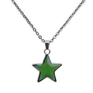 Pentagram Pendant Necklace Mood Color Change