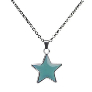 Pentagram Pendant Necklace Mood Color Change