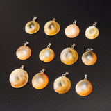 Natural Shell Stone Pendulum Snail Charms 12pcs