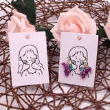 Pack of 100 Earring Cards 5x7cm Jewelry Packaging Display Holder
