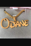 Personalized Name Necklace Big Pendant Stainless Steel Nameplate Jewelry