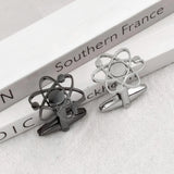 Hollow Flower Cufflinks Women Men Wedding Jewelry Gift