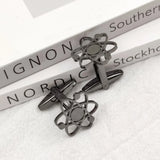Hollow Flower Cufflinks Women Men Wedding Jewelry Gift