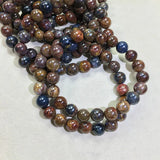 Pietersite Stone 8-9mm Bracelet 7.5 inch Round Beads