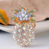 Korea High-End Pineapple Keychain with Cubic Zirconia