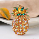 Korea High-End Pineapple Keychain with Cubic Zirconia