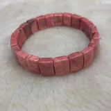 Rhodonite Stone Beads Bracelet Gemstone Bangle DIY Jewelry for Women