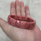 Rhodonite Stone Beads Bracelet Gemstone Bangle DIY Jewelry for Women