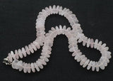 Rose Quartz Roundel Necklace 18" Beads Nature Woman