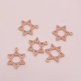 Pink Star of David Charm Hebrew Tehilim Jewish God Bless Shema Blessing Jewelry