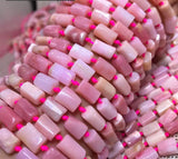 Pink Opal Loose Beads 7*9mm Nature for Jewelry 14inch