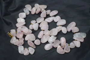 Pink Quartz Baroque Beads 18-Inch Necklace for Women