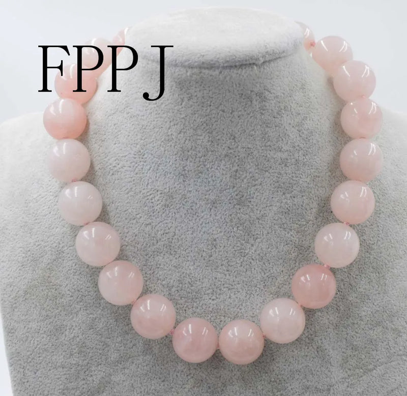 Rose Quartz Round 14mm Necklace Beads