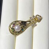Freshwater Pearl Brooch - Large Pearl Brooch for Women