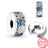 925 Silver Star Fish Sea Shell Stopper Clip Charm for Bracelet