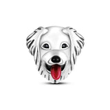 925 Ley Silver Golden Retriever Shape Pendant Charms for Original Bracelet